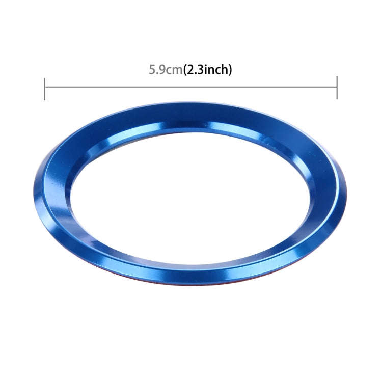 Car Aluminum Steering Wheel Decoration Ring For BMW(Blue)