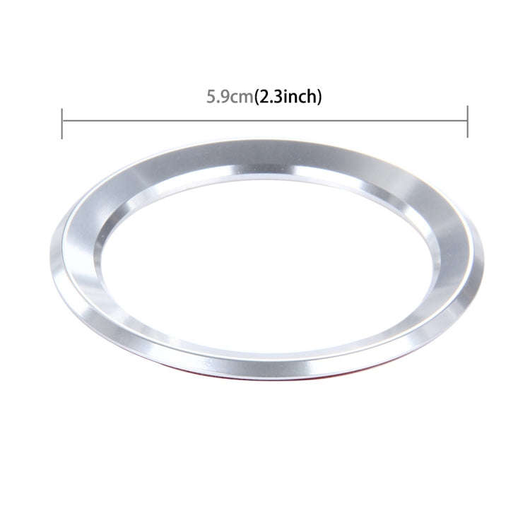 Car Aluminum Steering Wheel Decoration Ring For BMW(Silver)
