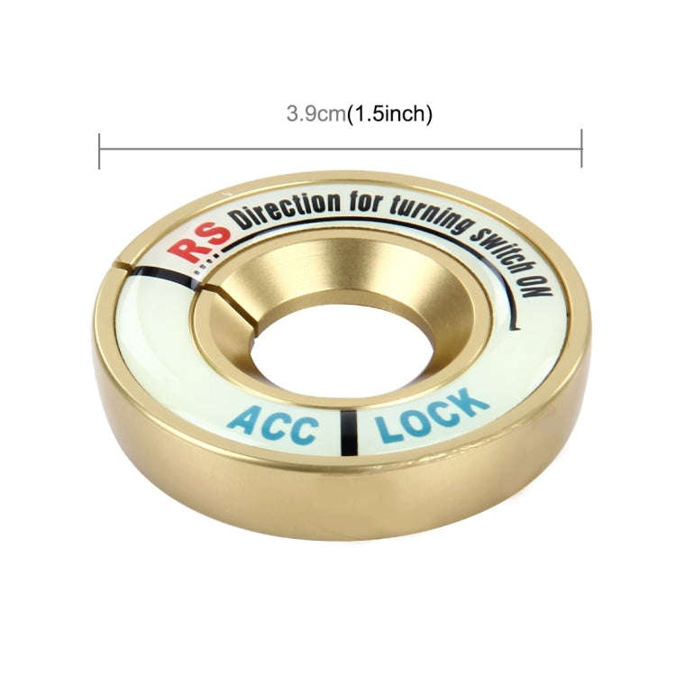 Car Aluminum Igniter Night Luminous Decoration Ring For Audi And Volkswagen(Gold)