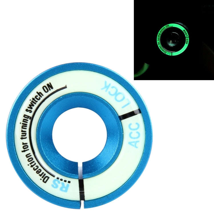 Car Aluminum Igniter Night Luminous Decoration Ring For Audi And Volkswagen(Blue)