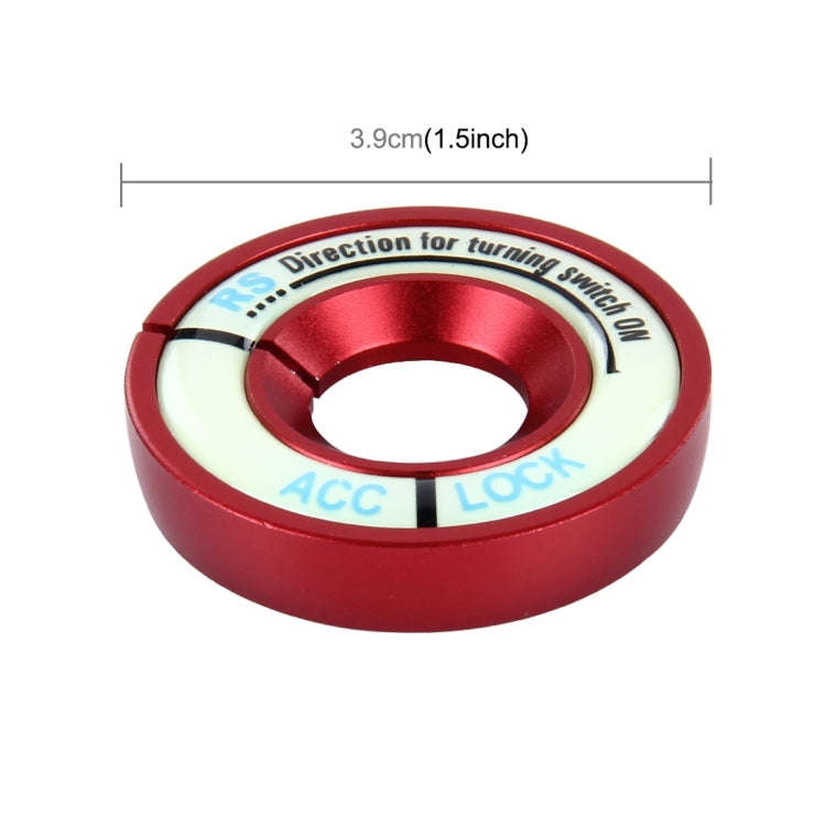 Car Aluminum Igniter Night Luminous Decoration Ring For Audi And Volkswagen(Red)