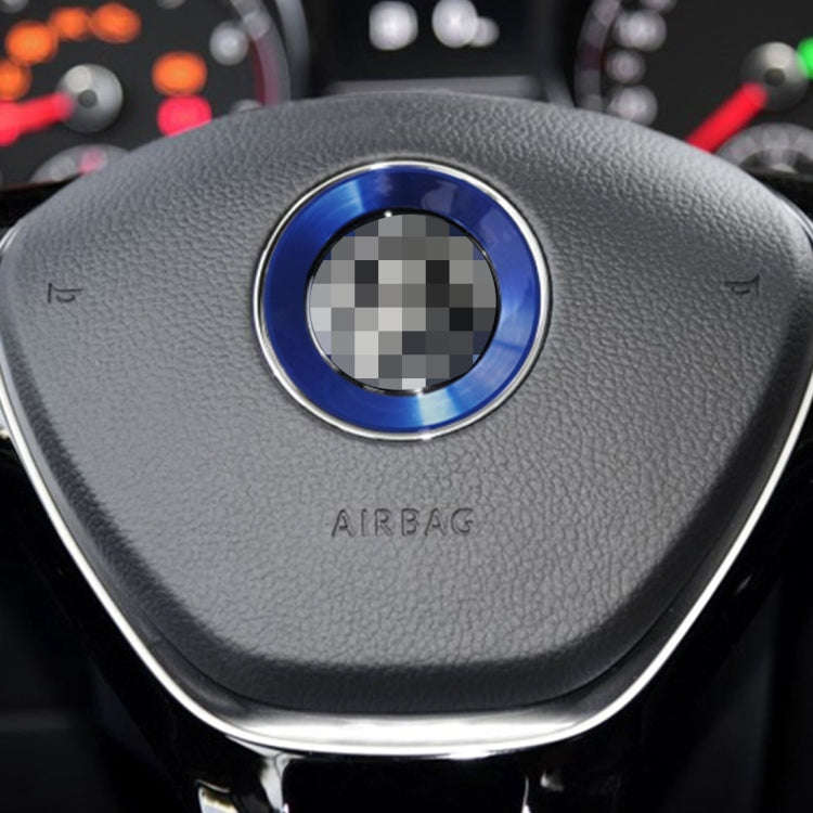 Car Aluminum Steering Wheel Decoration Ring For Volkswagen(Blue)