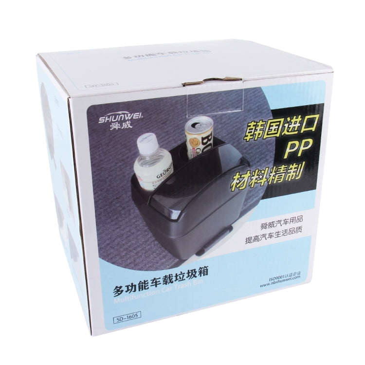 SHUNWEI SD-1605 Multifunction 3 in 1 Car Cup Holder Drink Bottle Can Garbage Can Portable Vehicle...