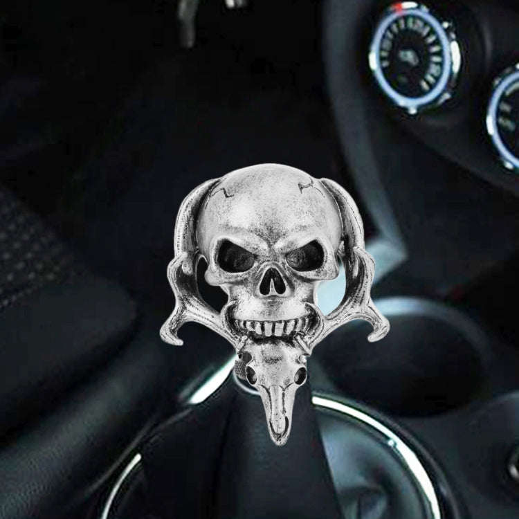 Universal Vehicle Car Creative Skull Double Heads Shaped Shifter Cover Manual Automatic Gear Shif...
