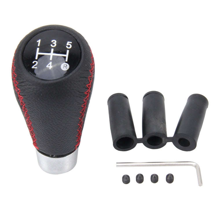 Universal 5-Speed Manual Shift Knob Manual Gear Shift Knob Stick Head Fit for All Car(Red)