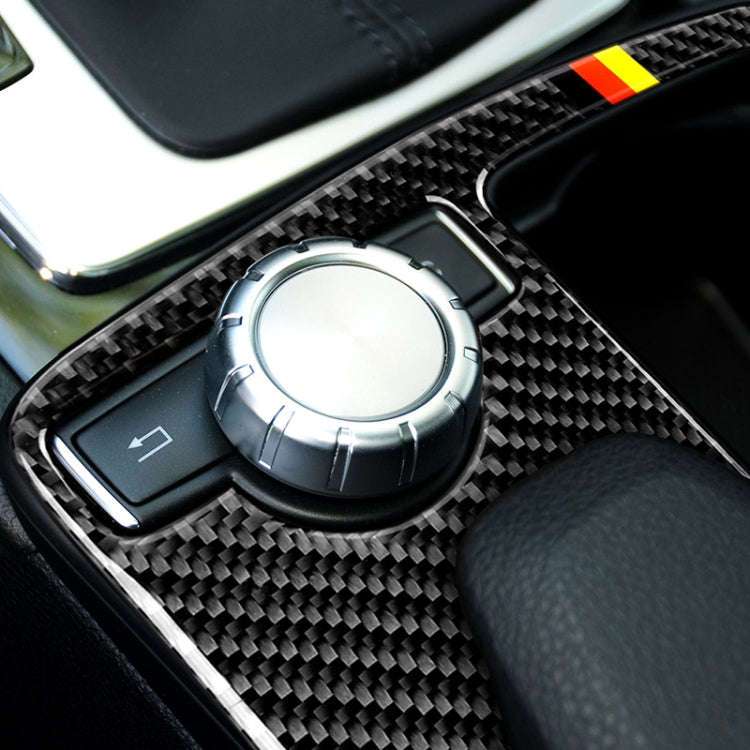 Car German Flag Carbon Fiber Left Drive Gear Position Panel Decorative Sticker for Mercedes-Benz ...