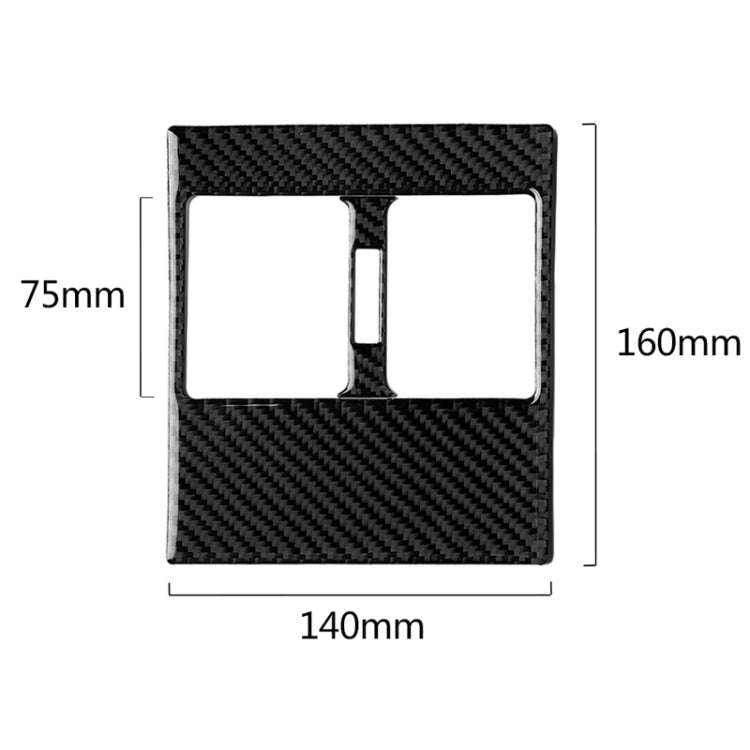 Car Carbon Fiber Rear Air Outlet Panel Decorative Sticker for Mercedes-Benz W204 2007-2013