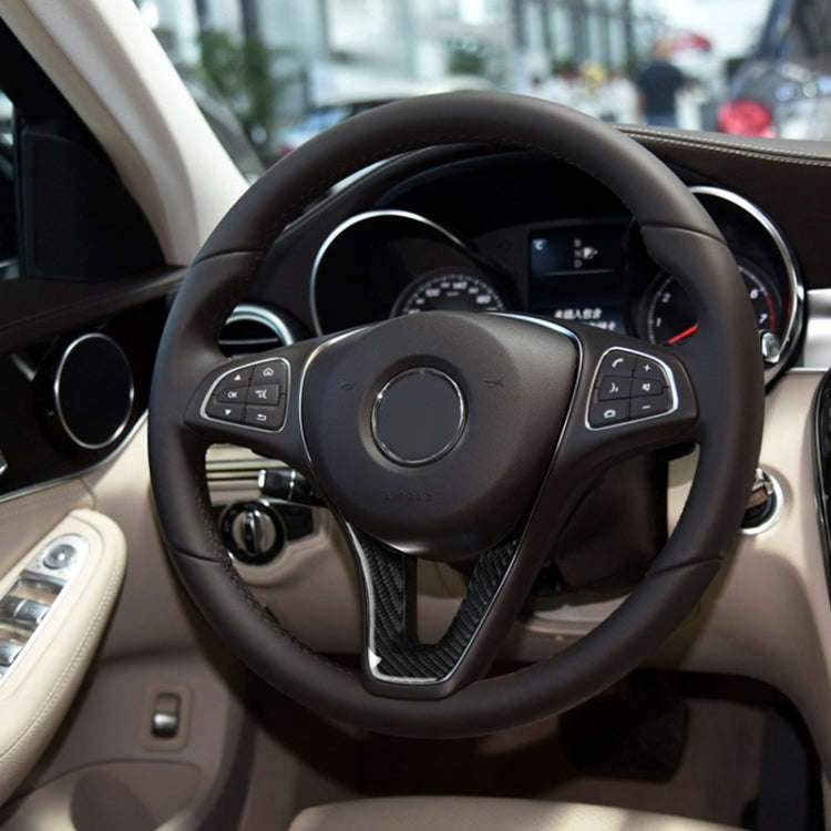 Car Carbon Fiber Steering Wheel Decorative Sticker for Mercedes-Benz
