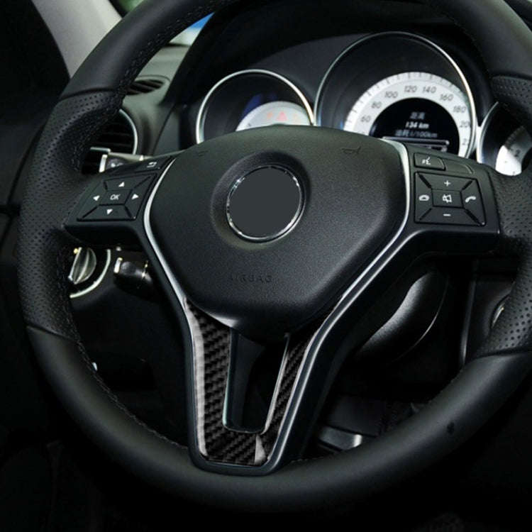 Car Carbon Fiber Steering Wheel Decorative Sticker for Mercedes-Benz