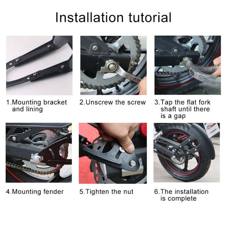 Motorcycle Modified Fender Rear Wheel Fender Dustproof  PP Splash Flaps Mudguards Fender Guard fo...