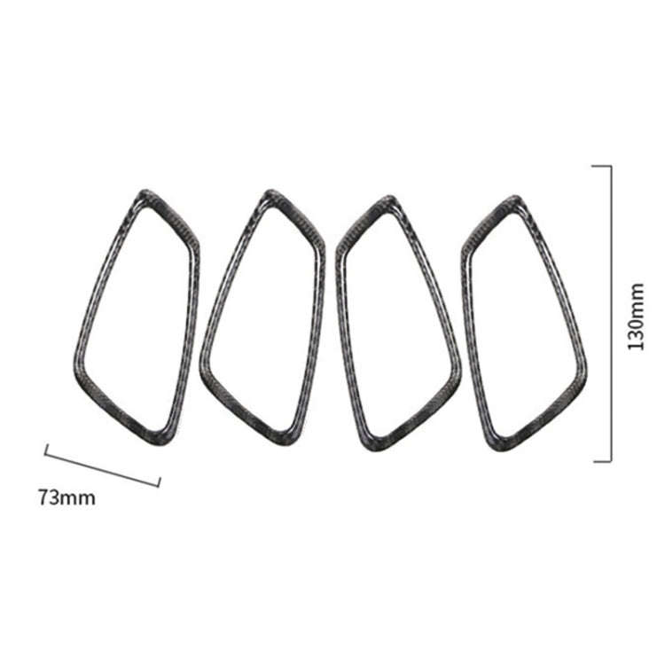 4 PCS Car Door Inner Handle Solid Color Carbon Fiber Decorative Sticker for BMW E90 / E92 / E93 2...
