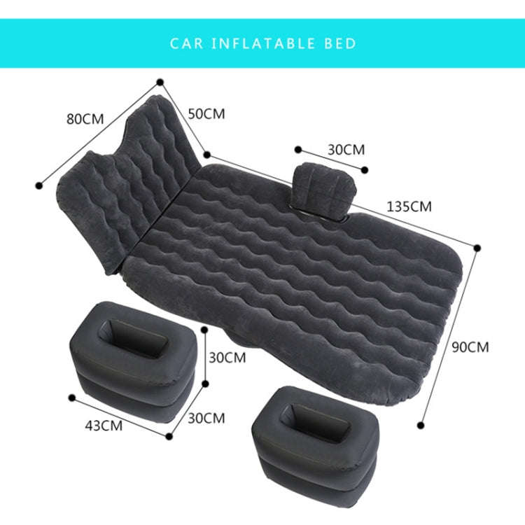 Universal Car Travel Inflatable Mattress Air Bed Camping Back Seat Couch, Size: 90 x 135cm(Black)