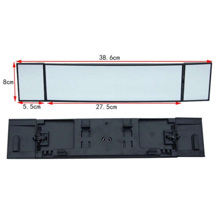 SHUNWEI Large Car Three-Fold Curve Surface Rear View Mirror Reverse Wide Angle Adjustable Angle A...