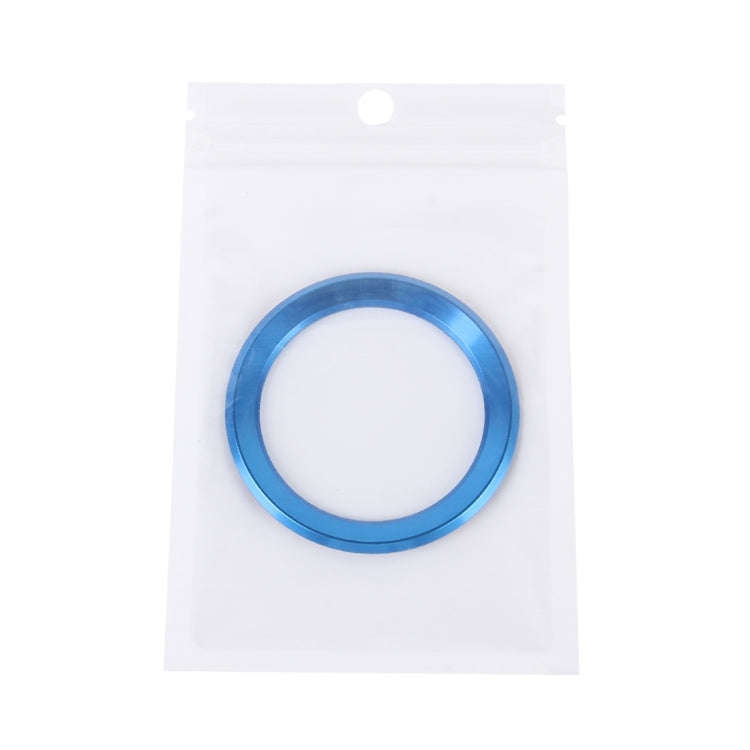 Aluminium Alloy Steering Wheel Decoration Ring Cover Sticker for BMW(Blue)