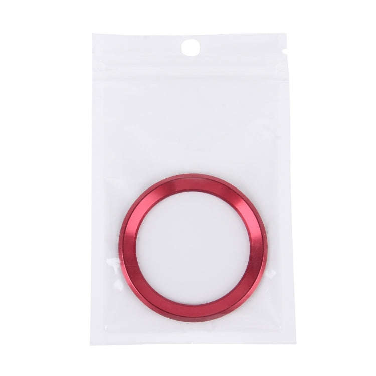 Aluminium Alloy Steering Wheel Decoration Ring Cover Sticker for BMW(Red)