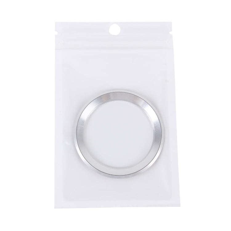 Aluminium Alloy Steering Wheel Decoration Ring Cover Sticker for BMW(Silver)