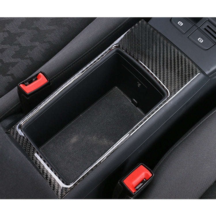 Car Carbon Fiber Storage Box Decorative Panel for Audi A3 2014-2018