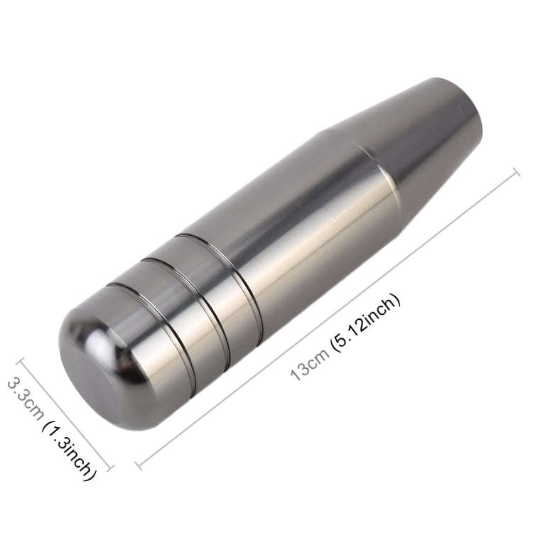 Universal Long Strip Shape Car Gear Shift Knob Modified Shifter Lever Knob, Length: 13cm(Silver G...