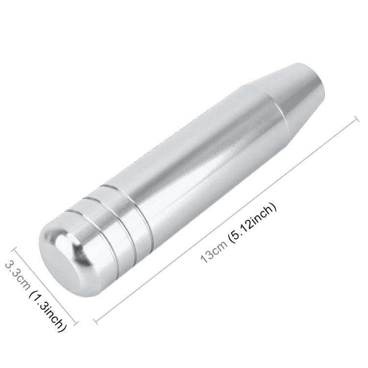 Universal Long Strip Shape Car Gear Shift Knob Modified Shifter Lever Knob, Length: 13cm(Silver)
