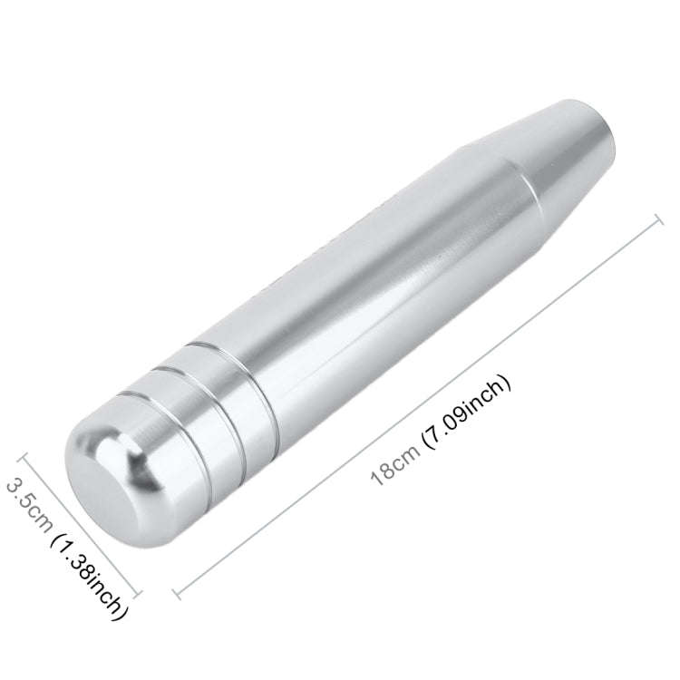 Universal Long Strip Shape Car Gear Shift Knob Modified Shifter Lever Knob, Length: 18cm(Silver)