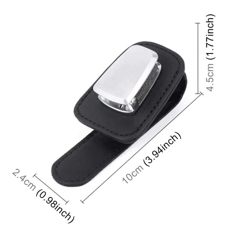 Car Multi-functional Sunglasses Clip Holder(Beige)