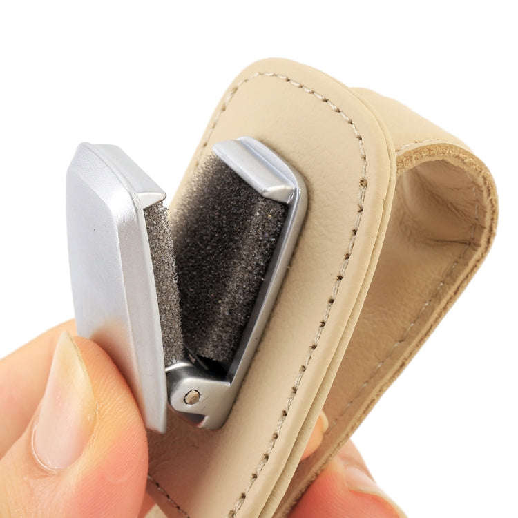 Car Multi-functional Sunglasses Clip Holder(Beige)