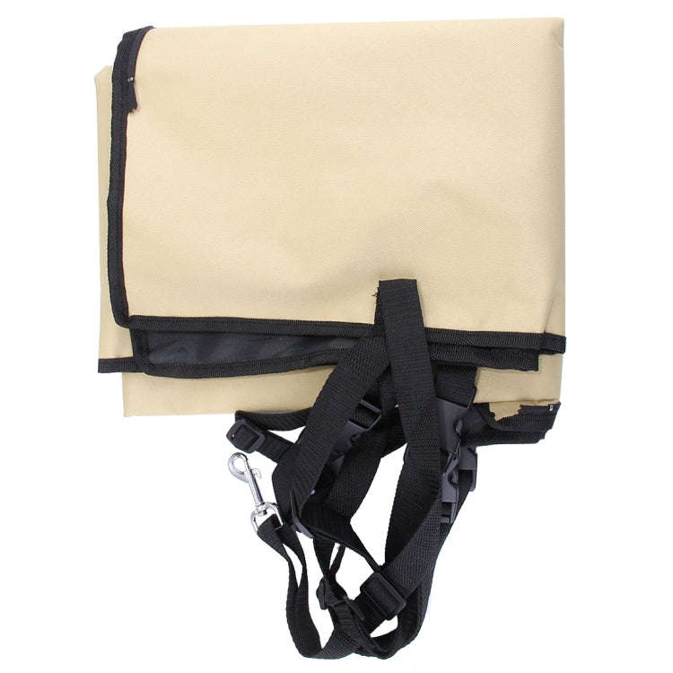 Nonslip Folding Car Rear Back Seat Cover Pet Cat Dog Cushion Mat, Size: 195 x 135 x 0.2 cm(Khaki)