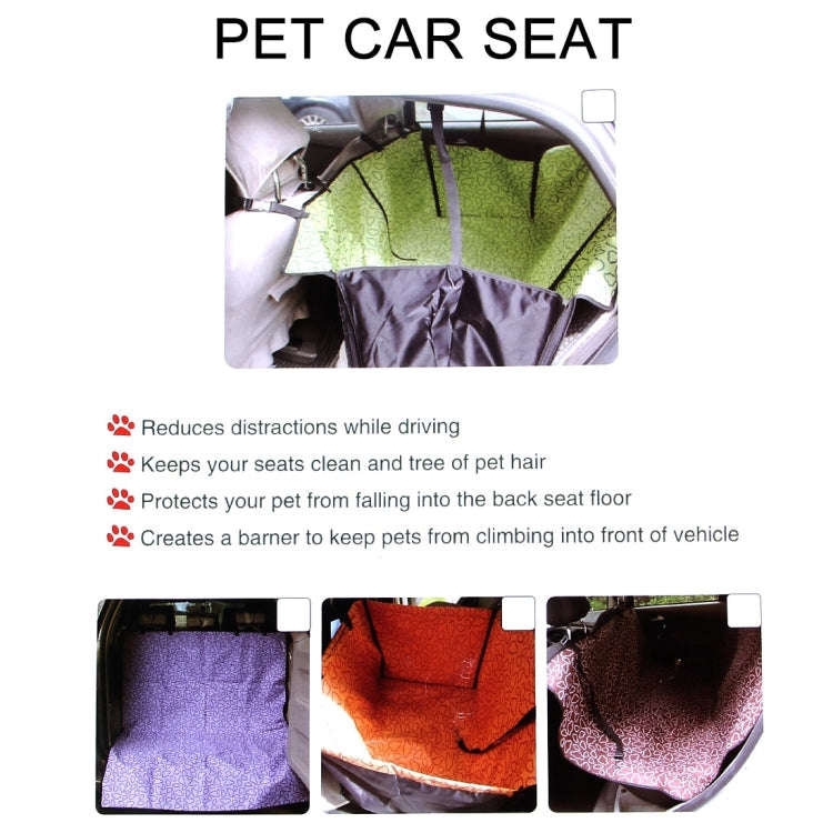 Nonslip Folding Car Rear Back Seat Cover Pet Cat Dog Cushion Mat, Size: 195 x 135 x 0.2 cm(Khaki)
