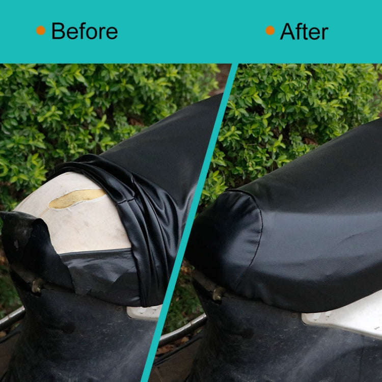 Waterproof Motorcycle Black Leather Seat Cover Prevent Bask In Seat Scooter Cushion Protect, Size...