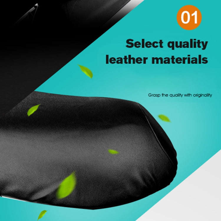 Waterproof Motorcycle Black Leather Seat Cover Prevent Bask In Seat Scooter Cushion Protect, Size...