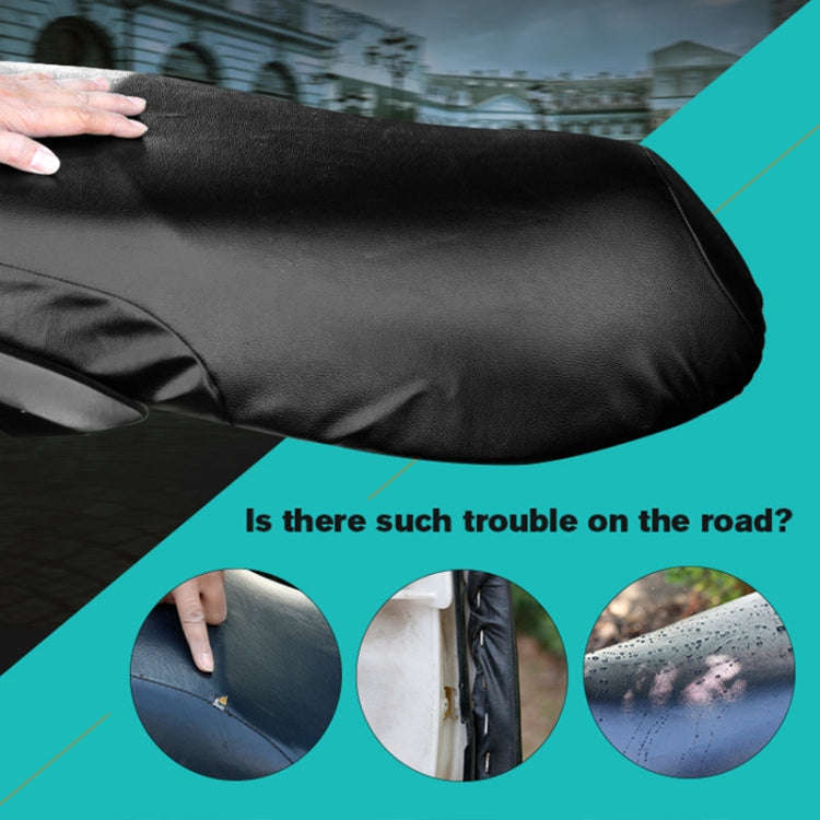 Waterproof Motorcycle Black Leather Seat Cover Prevent Bask In Seat Scooter Cushion Protect, Size...