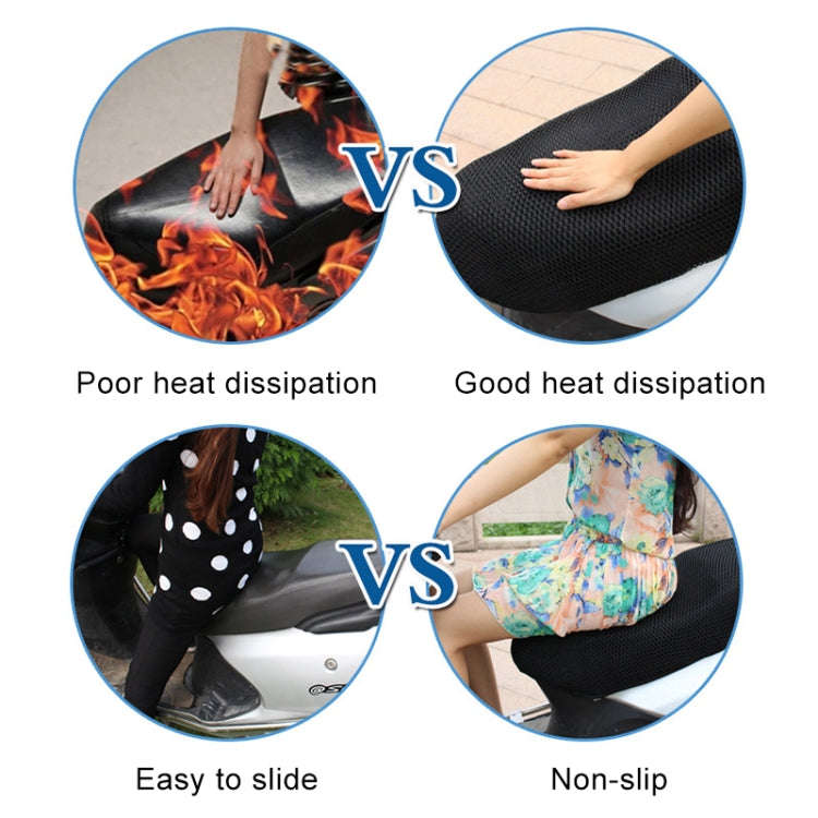 Motorcycle Breathable Sunscreen Double Layer 3D Honeycomb Small Hole Polyester Cushion Mesh, Size...