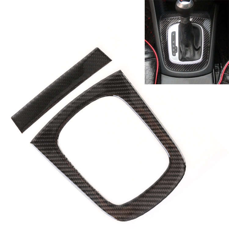 2 PCS Carbon Fibre Car Gear Panel Decorative Sticker for Audi Q3 2013-2018