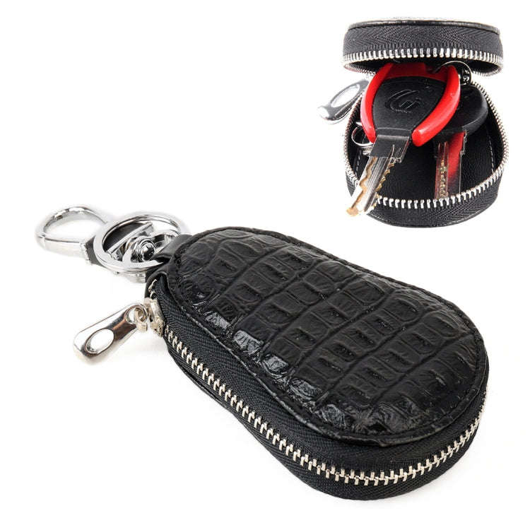 Universal Leather Crocodile Texture Waist Hanging Zipper Wallets Key Holder Bag (No Include Key)(...