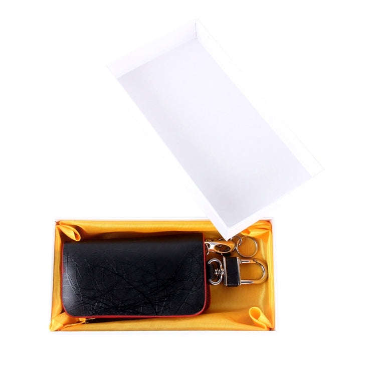 Universal Leather Roots Texture Waist Hanging Zipper Wallets Key Holder Bag (No Include Key)(Red)