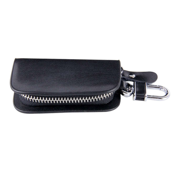 Universal Leather Wood Grain Texture Waist Hanging Zipper Wallets Key Holder Bag (No Include Key)...