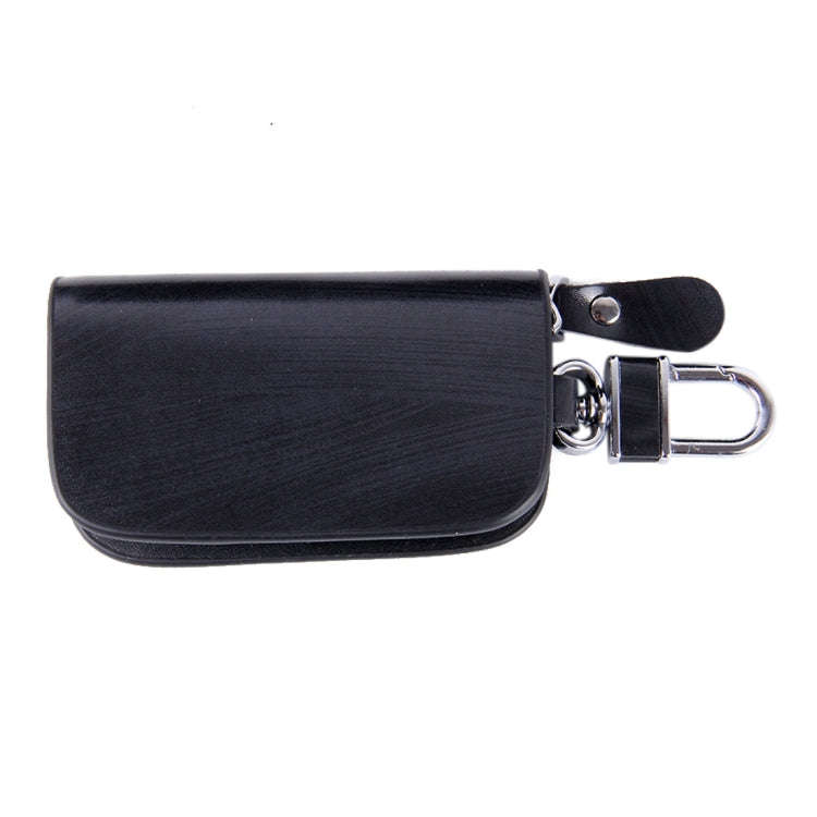 Universal Leather Wood Grain Texture Waist Hanging Zipper Wallets Key Holder Bag (No Include Key)...