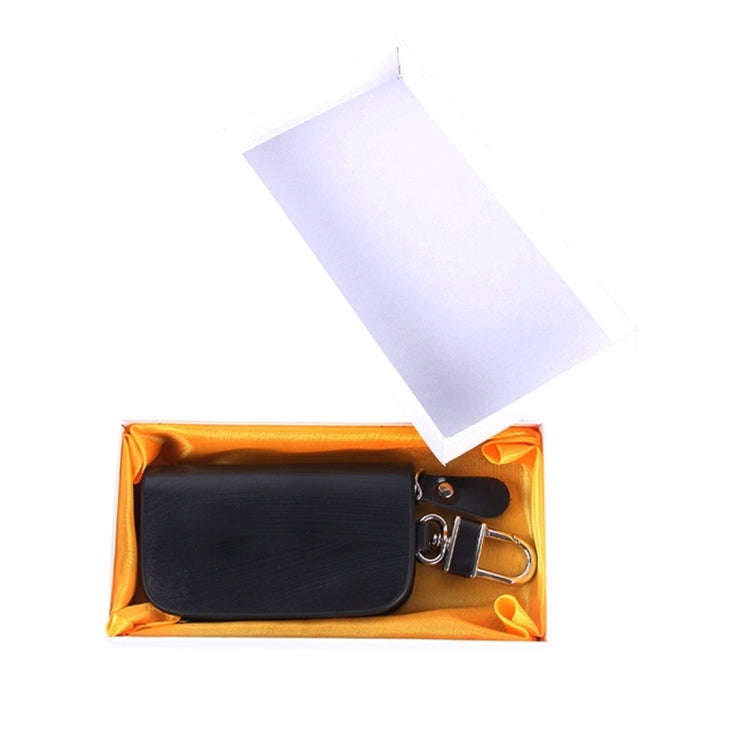 Universal Leather Wood Grain Texture Waist Hanging Zipper Wallets Key Holder Bag (No Include Key)...