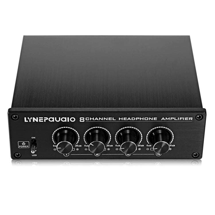LINEPAUDIO A966 Pro Eight-channel Headphone Amplifier  Headphone Distributer Signal Amplifier(Black)