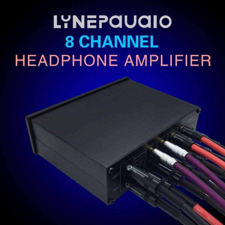 LINEPAUDIO A966 Pro Eight-channel Headphone Amplifier  Headphone Distributer Signal Amplifier(Black)