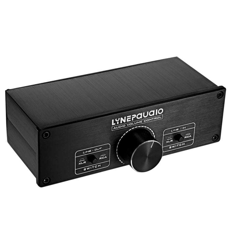 LINEPAUDIO A967 Full-balanced Passive PreAmp Active Speaker Two-channel Volume Controller(Black)