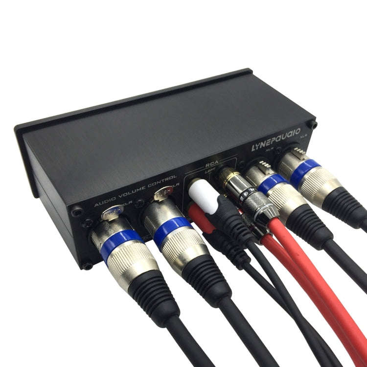 LINEPAUDIO A967 Full-balanced Passive PreAmp Active Speaker Two-channel Volume Controller(Black)