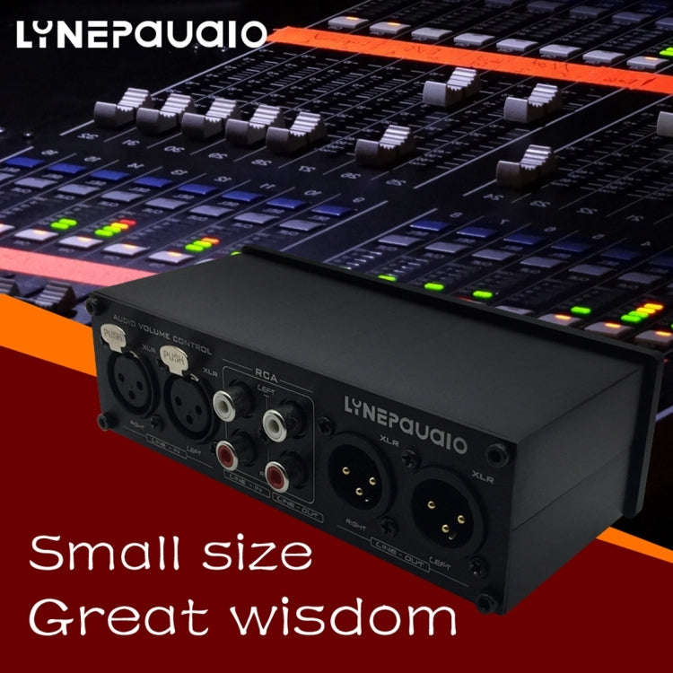 LINEPAUDIO A967 Full-balanced Passive PreAmp Active Speaker Two-channel Volume Controller(Black)