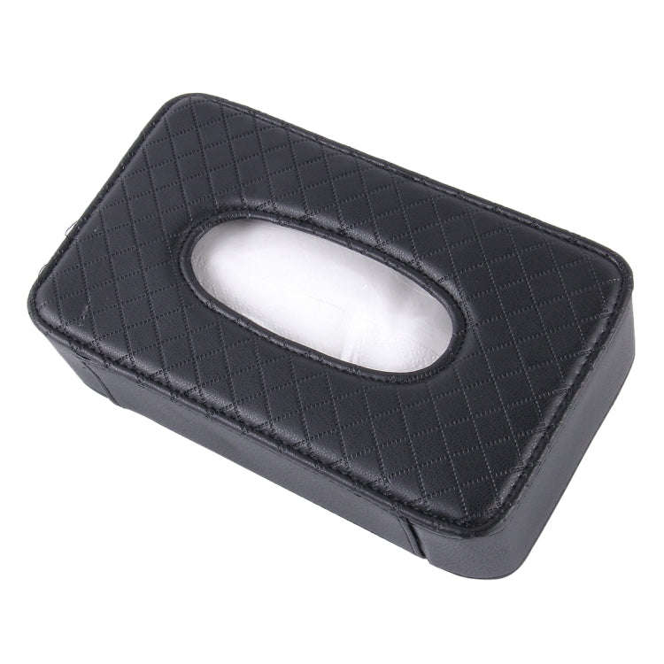 Car Sun Visor Hanger Tissue Box Paper Napkin Bag With 83g Napskins(Black)