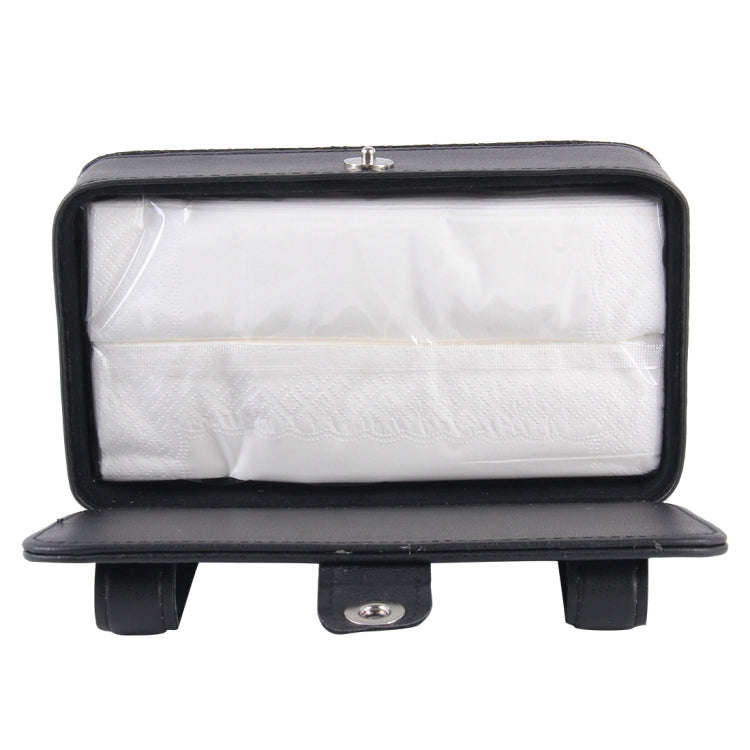 Car Sun Visor Hanger Tissue Box Paper Napkin Bag With 83g Napskins(Black)