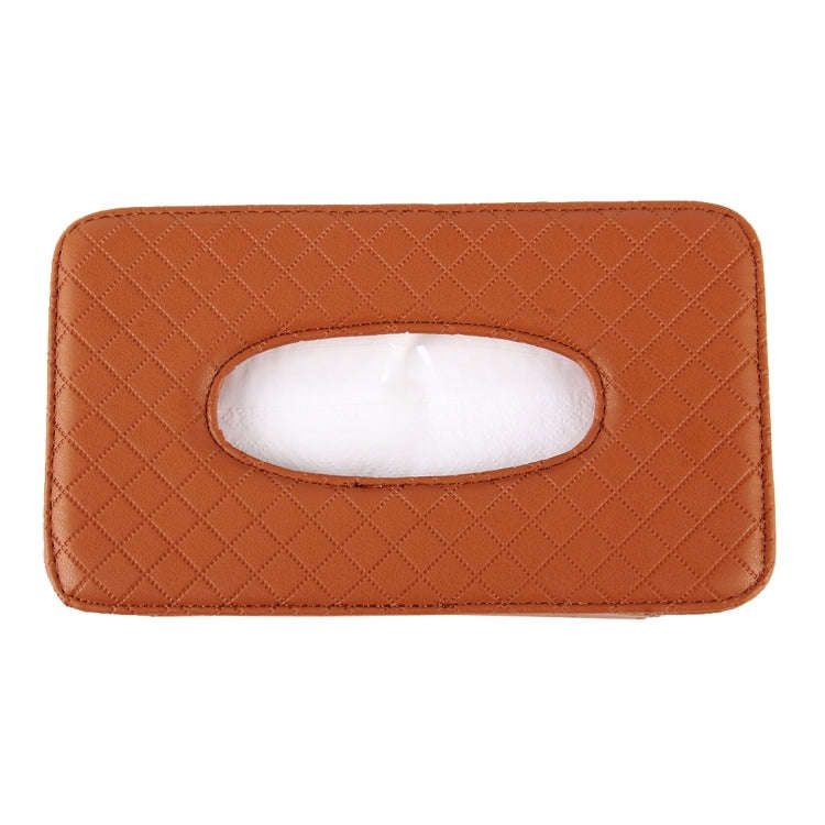 Car Sun Visor Hanger Tissue Box Paper Napkin Bag With 83g Napskins(Brown)