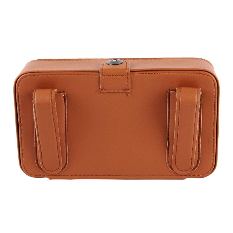 Car Sun Visor Hanger Tissue Box Paper Napkin Bag With 83g Napskins(Brown)