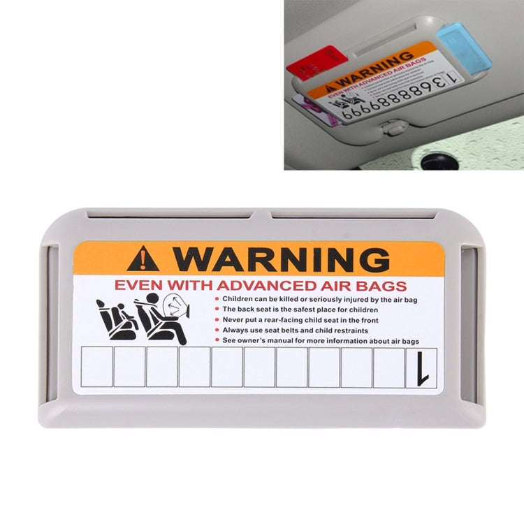 Multi-purpose Car Visor Organizer, Sun Shade Card Storage Pouch Bag(Grey)