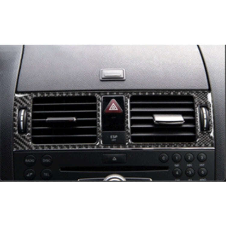 Car Dashboard Air Conditioning Frame Carbon Fiber Decorative Sticker for Mercedes-Benz W204 2007-...