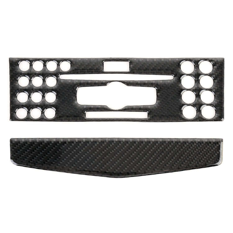 2 PCS Car CD Adjustment Frame Carbon Fiber Decorative Sticker for Mercedes-Benz W204 2007-2010